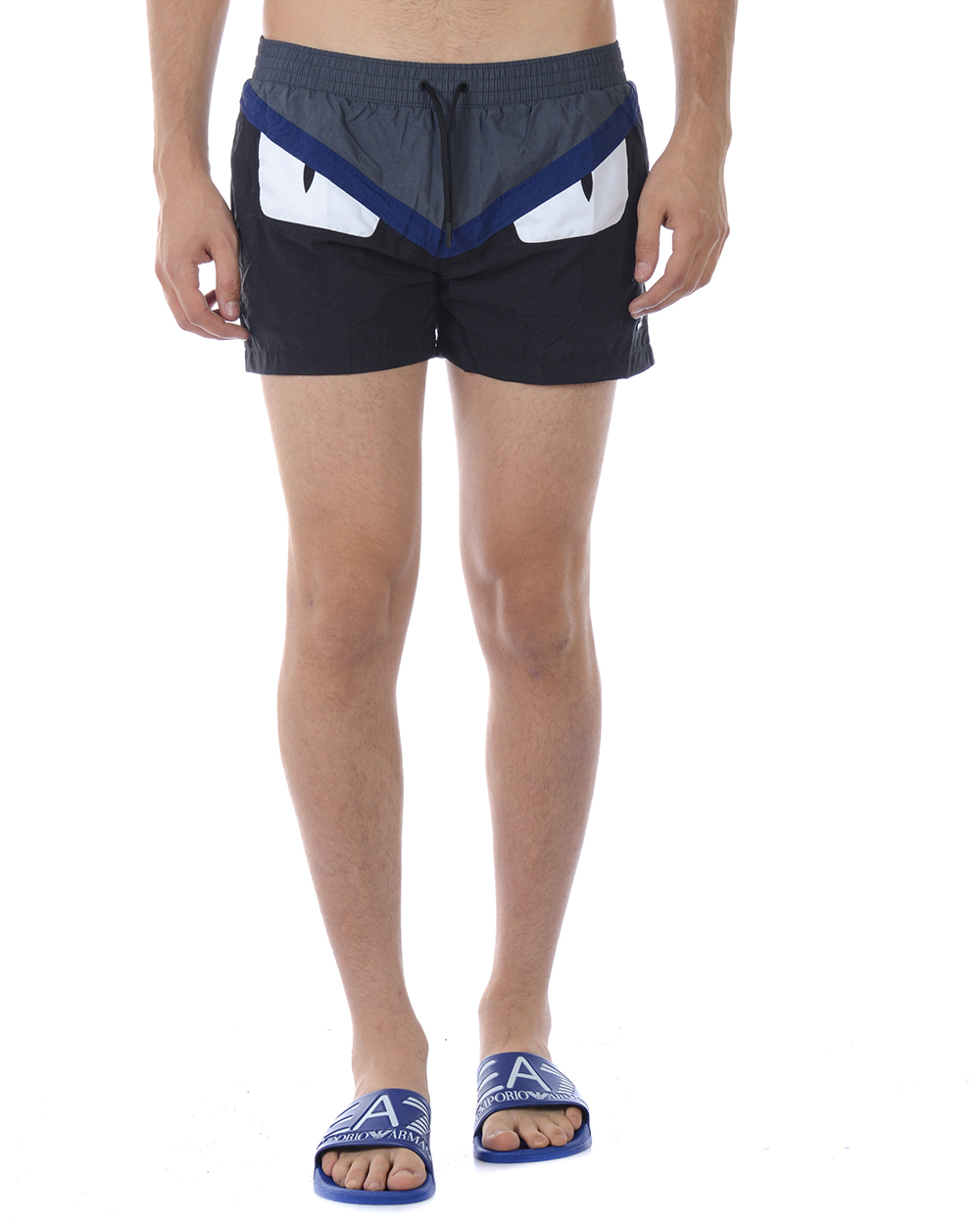 Costume Mare Fendi Beachwear Swimsuit MADE IN ITALY Uomo Nero FXB077OTA F1254