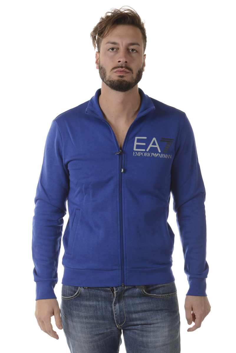 Emporio Armani EA7 Sweatshirt Hoodie Man Blue 6YPM93PJF3Z 1570 Sz.XL MAKE OFFER