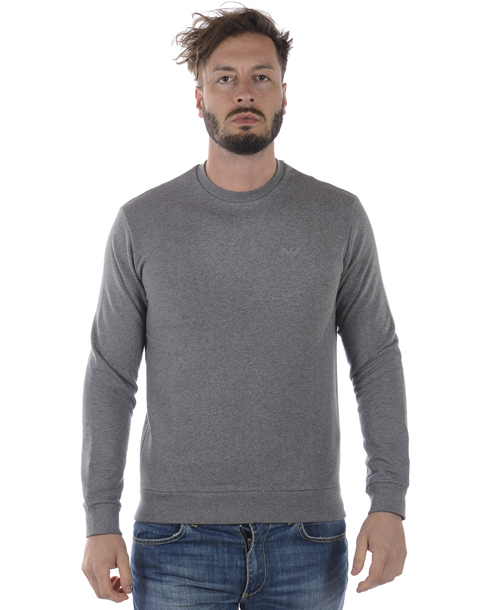 Emporio Armani Sweatshirt Hoodie Cotton Man Grey 8N1M161J07Z 630 Sz.S MAKE OFFER