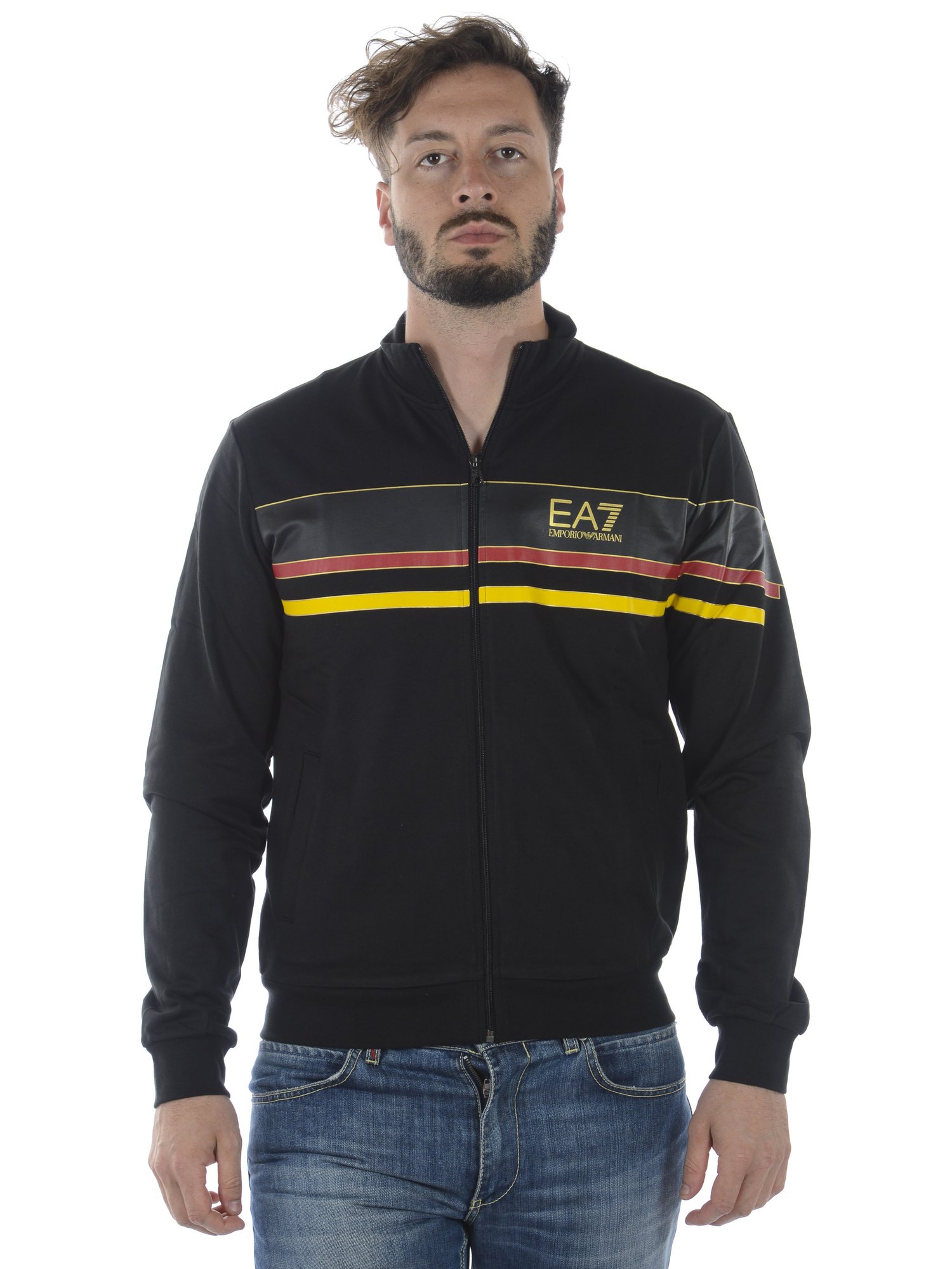 Emporio Armani EA7 Sweatshirt Hoodie Man Black 3ZPMA5PJ05Z 1200 Sz.XL MAKE OFFER