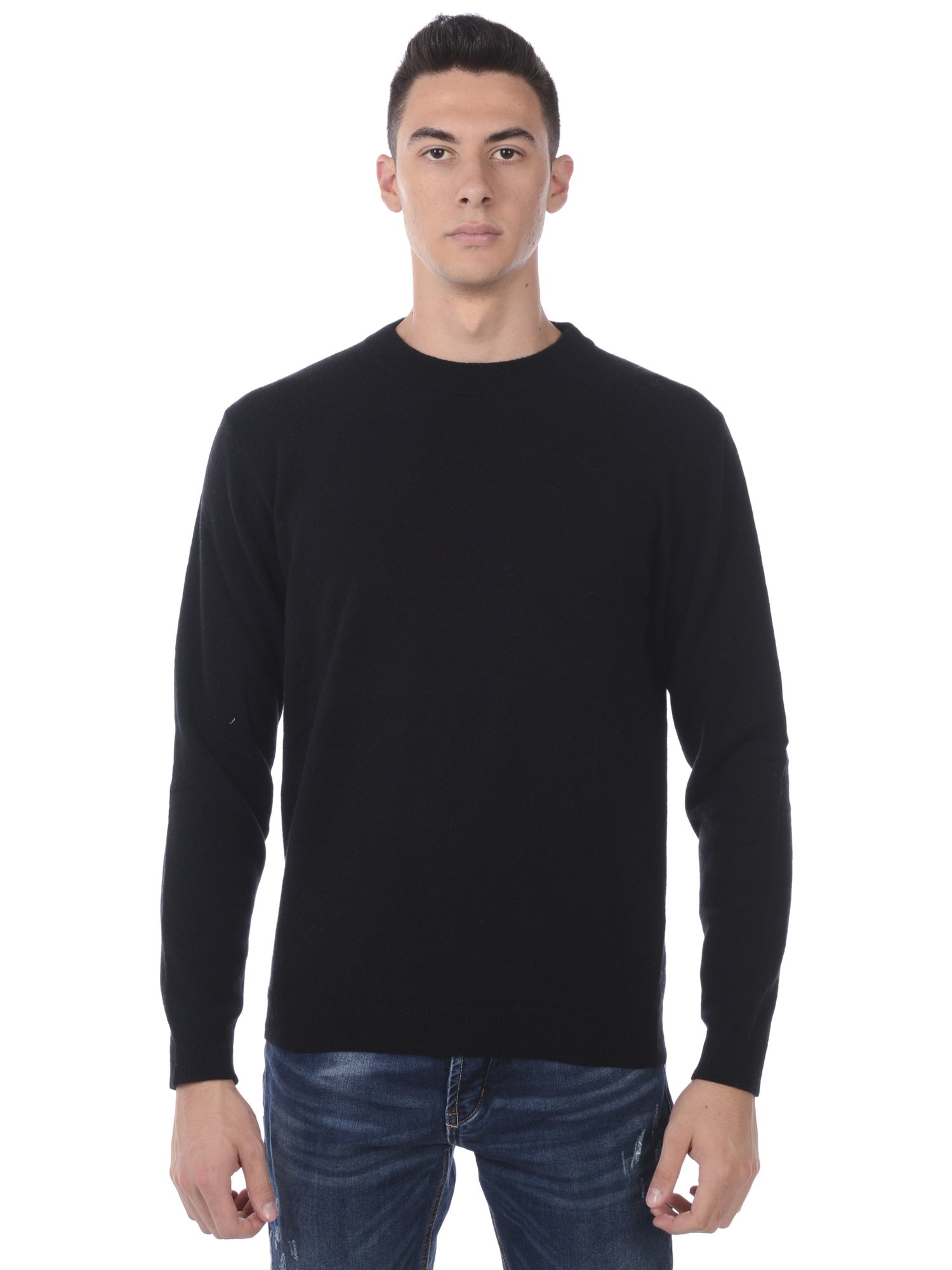 Maglia Maglione Daniele Alessandrini Sweater ITALY Uomo Nero FM902713806 1