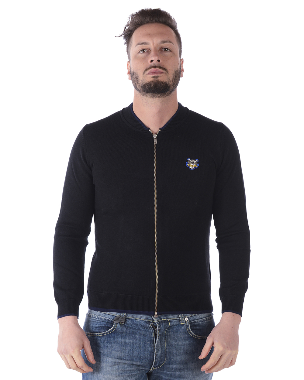 Pull Tricot Kenzo Sweater TIGER JUMPER Homme Noir 3AB5CA102 99 TL XXL FAIREOFFRE