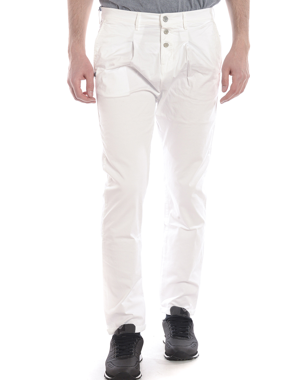Pantaloni Daniele Alessandrini Jeans Trouser Cotone Uomo Bianco PJ5369L1003931 2