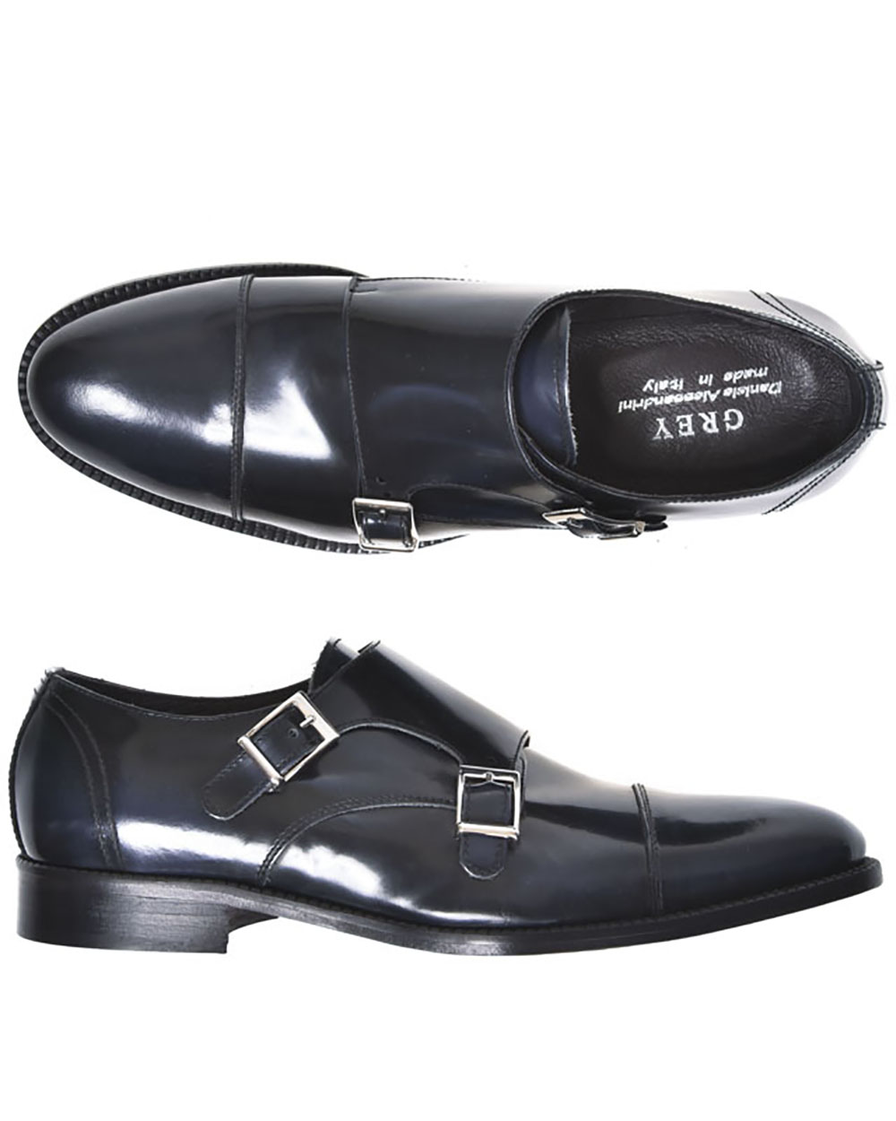 Scarpe Daniele Alessandrini Shoes MADE IN ITALY Pelle Uomo Blu F360KL1623700 23