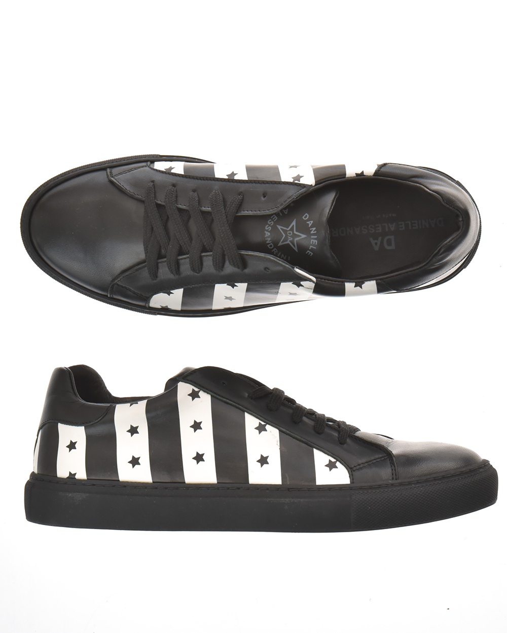 Scarpe Sneaker Daniele Alessandrini Shoes ITALY Pelle Uomo Nero F7199KL4923705 1