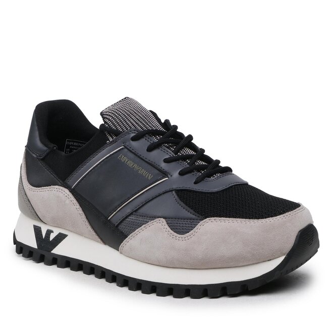Shoes Sneaker EMPORIO ARMANI  Man Sz. US 8 X4X616XN632 S728 Grey