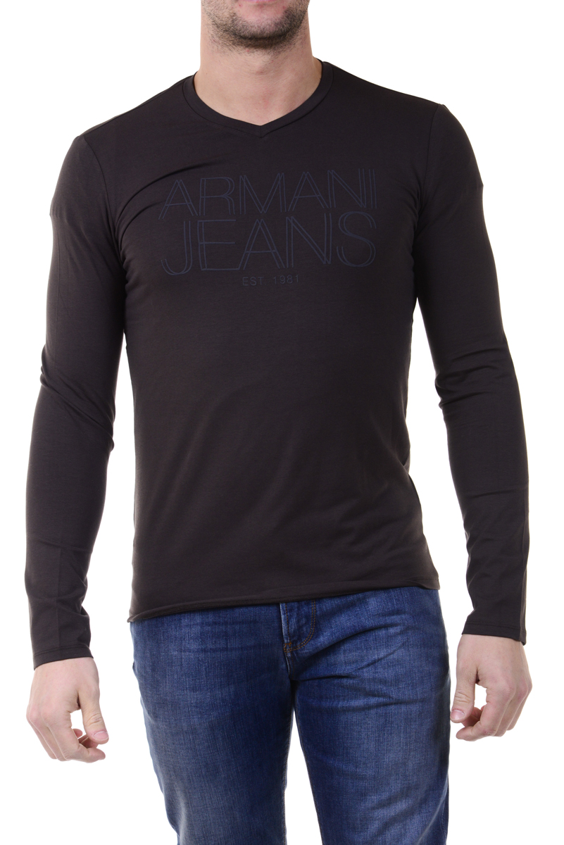 T shirt Maglietta Armani Jeans AJ Sweatshirt Uomo Marrone 6X6T116J0AZ 1765