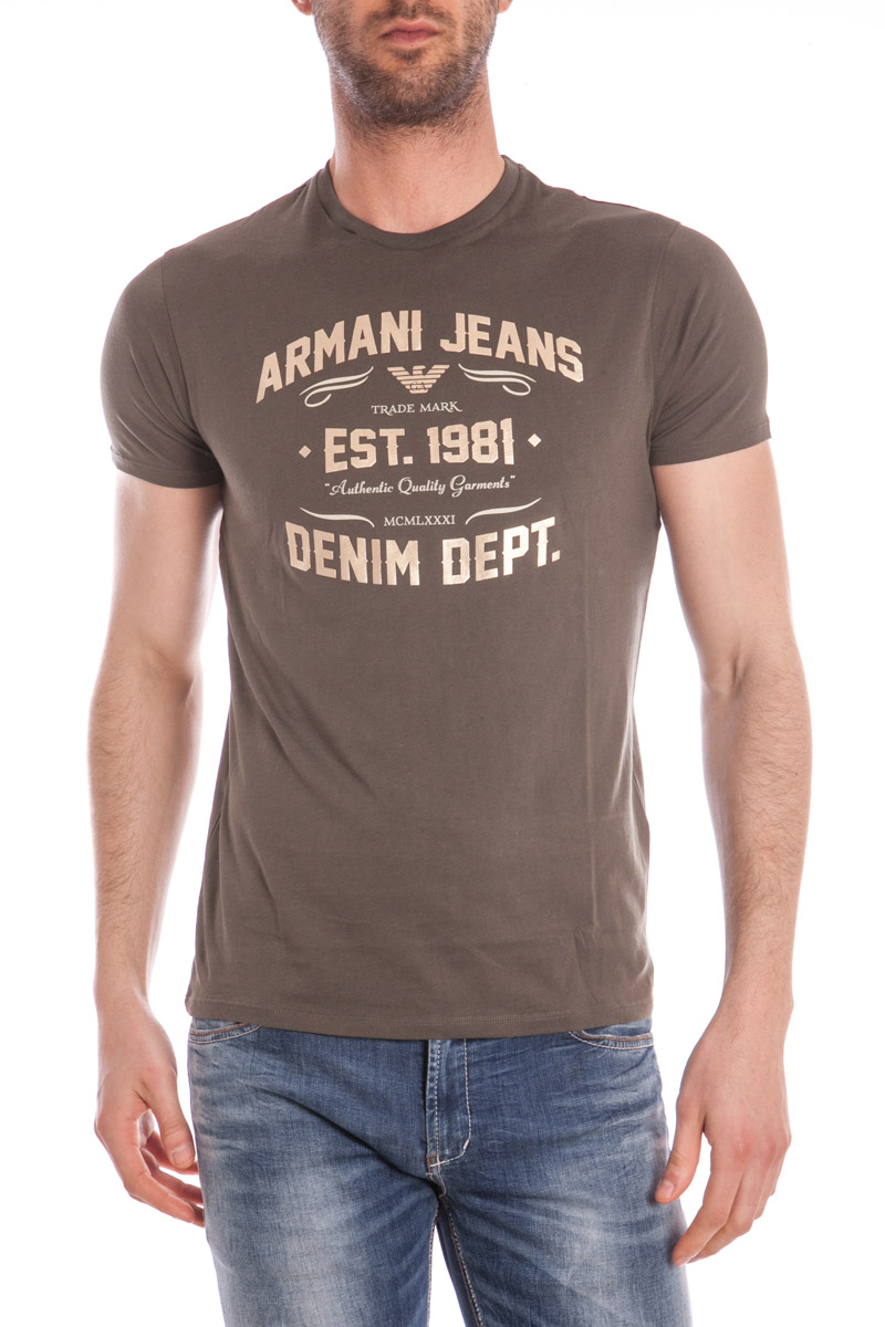 Armani Jeans T Shirt Sweatshirt Cotton Man Green C6H73FF 6 Sz L MAKE OFFER