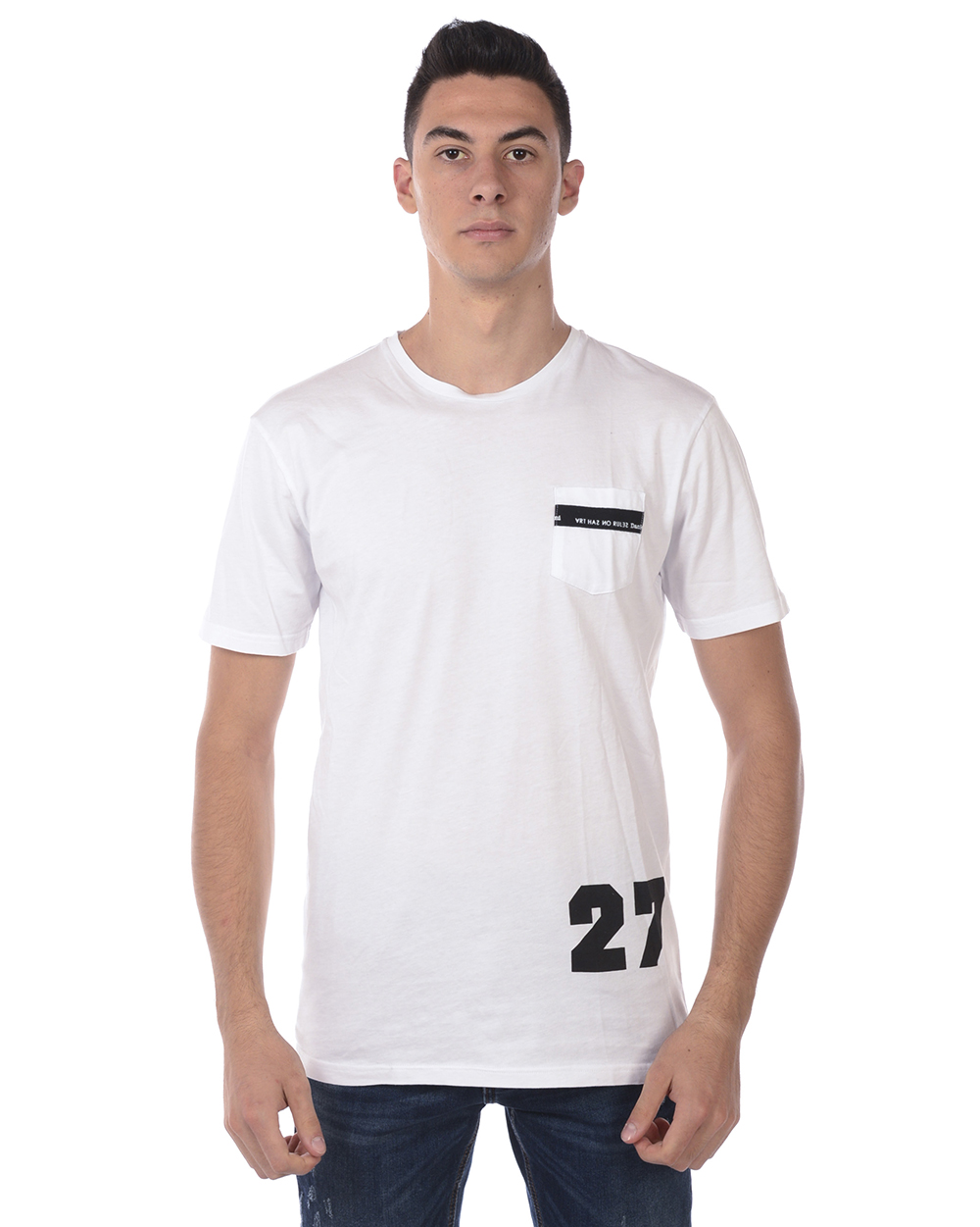 T shirt Maglietta Daniele Alessandrini Sweatshirt Uomo Bianco M6796E6433805 2
