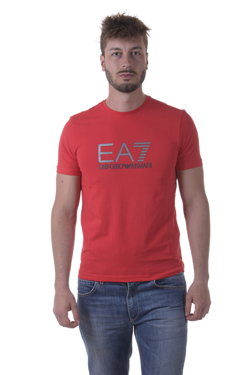 T shirt Maglietta Emporio Armani EA7 Sweatshirt Uomo Rosso 3YPTB3PJ03Z 1451