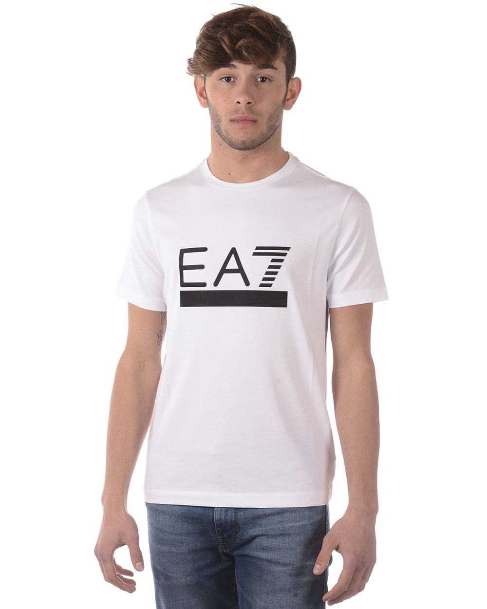Emporio Armani EA7 T Shirt Sweatshirt Man White 3ZPT42PJ18Z 1100 Sz M MAKE OFFER