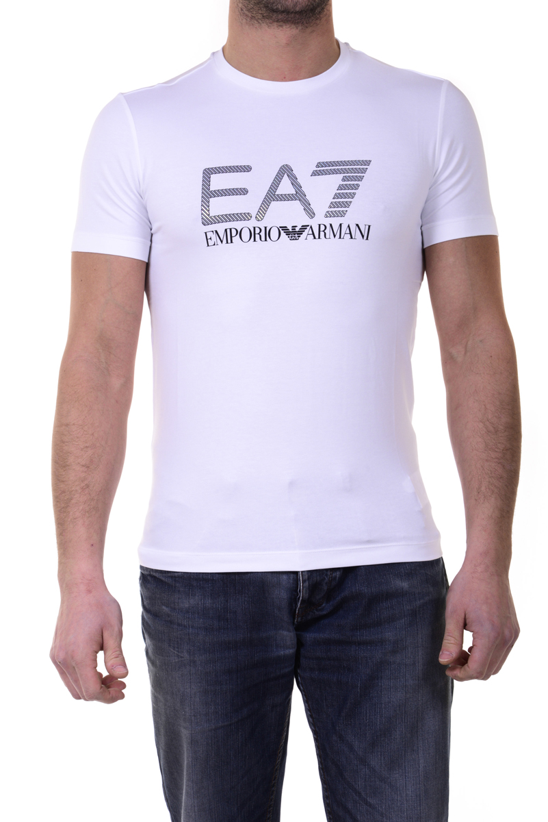 T shirt Maglietta Emporio Armani EA7 Sweatshirt Uomo Bianco 6XPTA6PJ18Z 1100