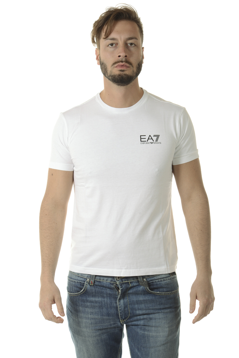 T shirt Maglietta Emporio Armani EA7 Sweatshirt Uomo Bianco 6YPT51PJ30Z 1100