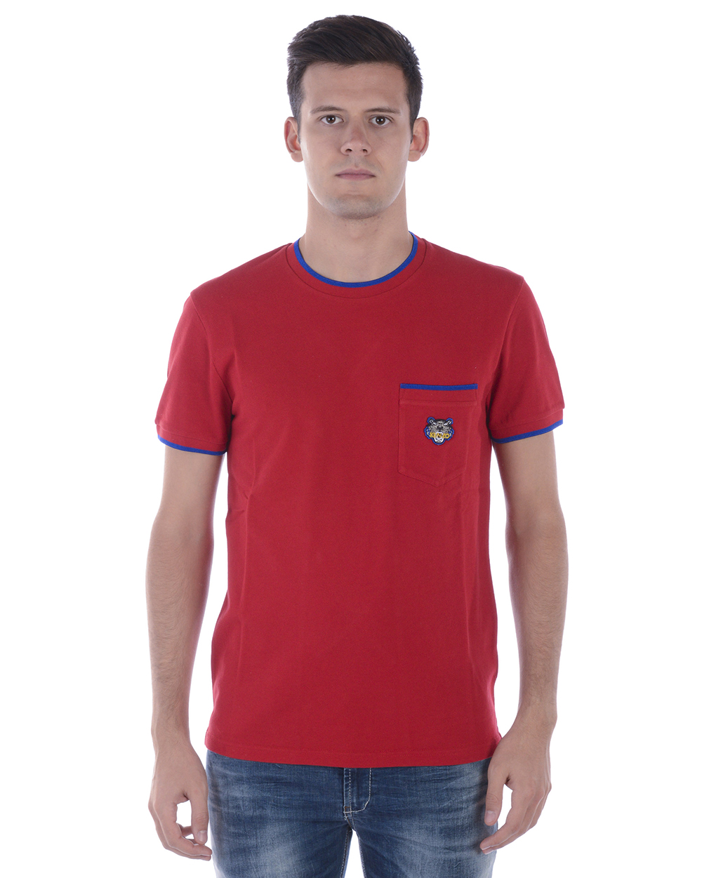 T-shirt Maglietta Kenzo Sweatshirt TIGER POCKET Uomo Rosso 4BA5TS001 21 Tg. XXL