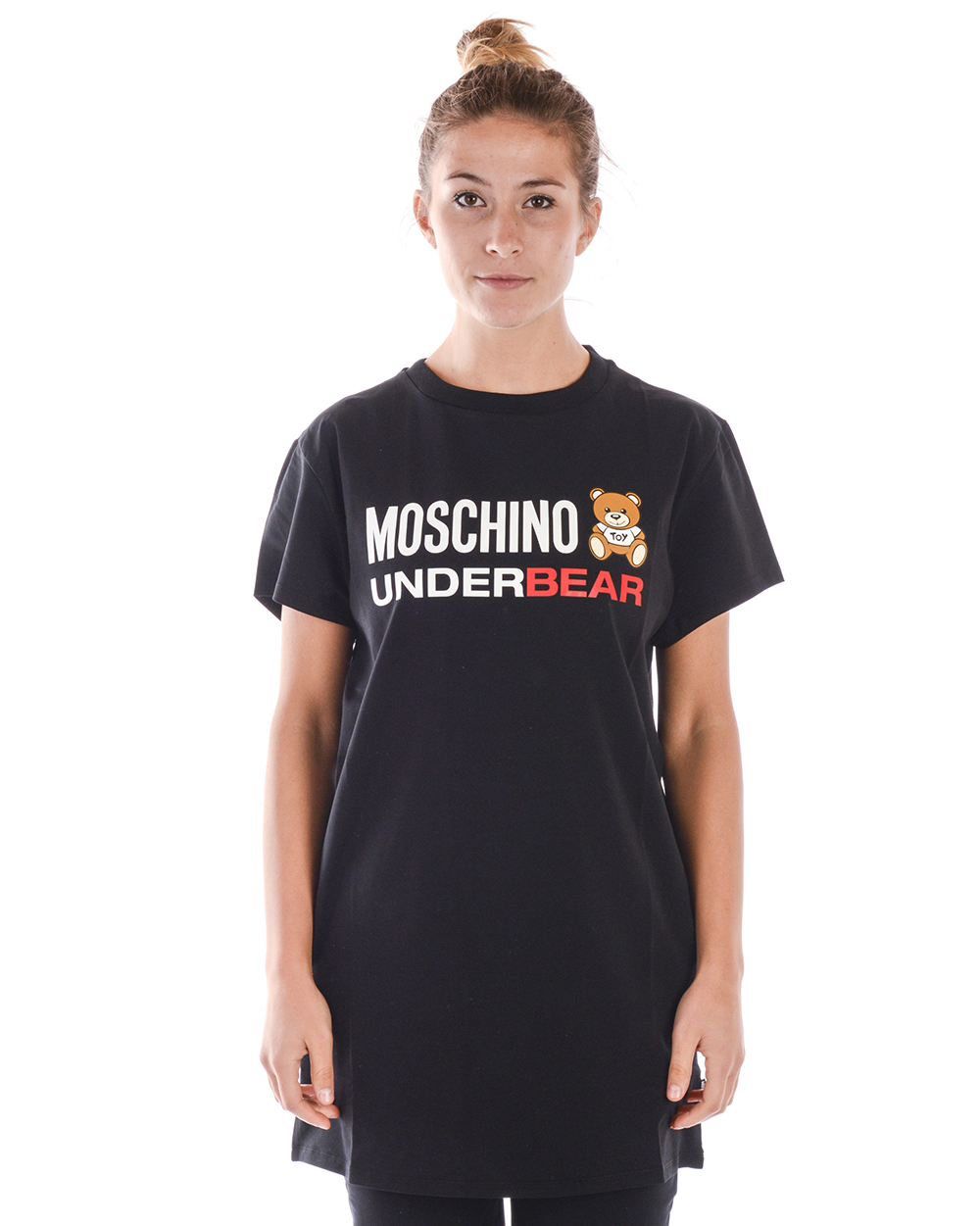 T shirt Moschino Underwear Sweatshirt Coton Femme Noir A19059002 555 TL. XS