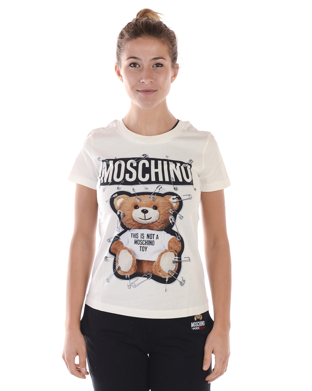T shirt Moschino Sweatshirt Coton Femme Blanc V07055540 2002 TL. 40