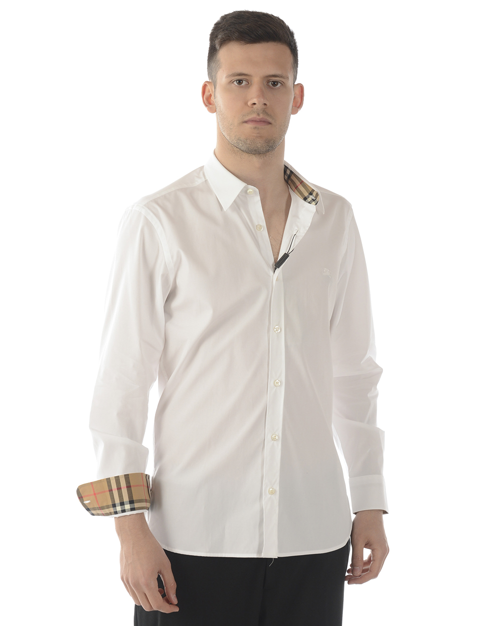 Camicia Burberry Shirt WILLIAM Cotone Uomo Bianco 8008703 | eBay