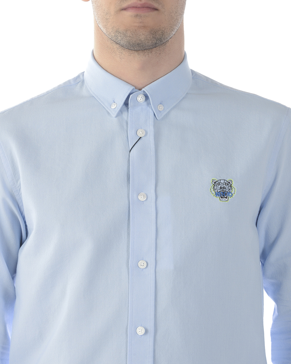 KENZO men cotton long sleeve shirt, men shirt, tight button