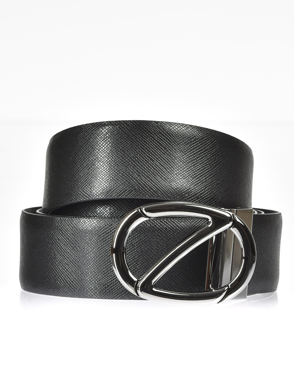 Zegna Belt DOUBLE FACE Leather ITALY Man Black BSAFX1994C