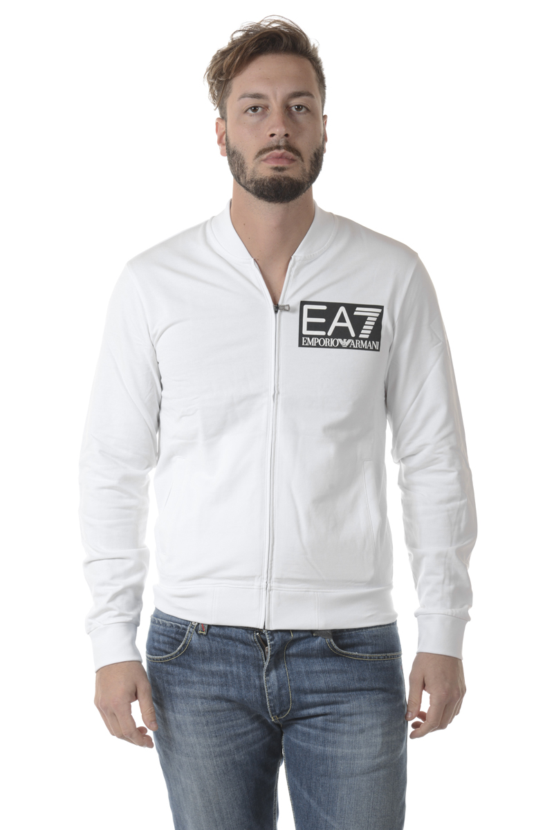 Emporio Armani EA7 Sweatshirt Hoodie Man White 6YPM96PJ05Z