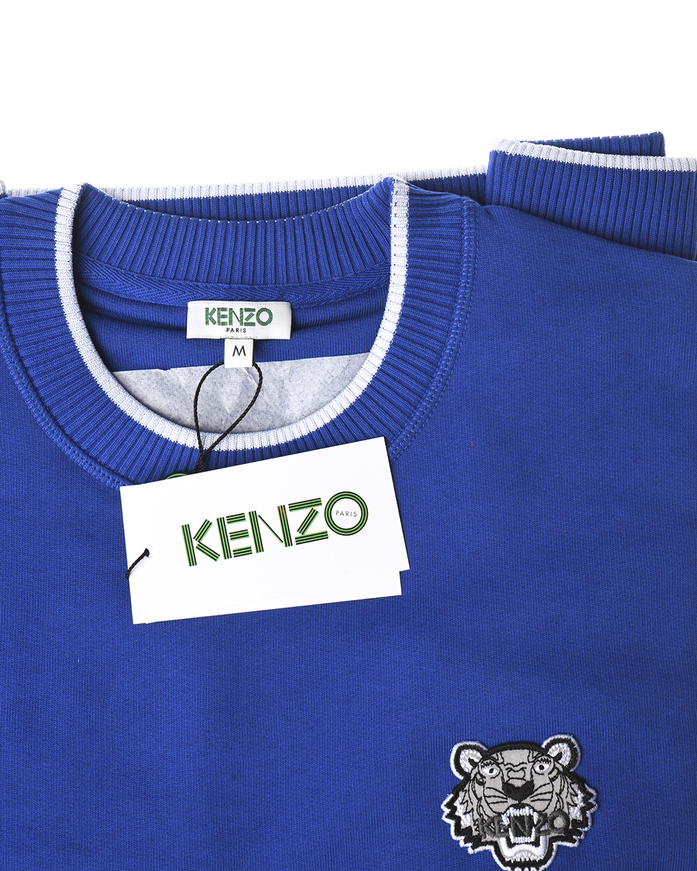 Kenzo Sweatshirt Hoodie Tiger Crest Cotton Man Blue 4md 5sw005 74 Ebay