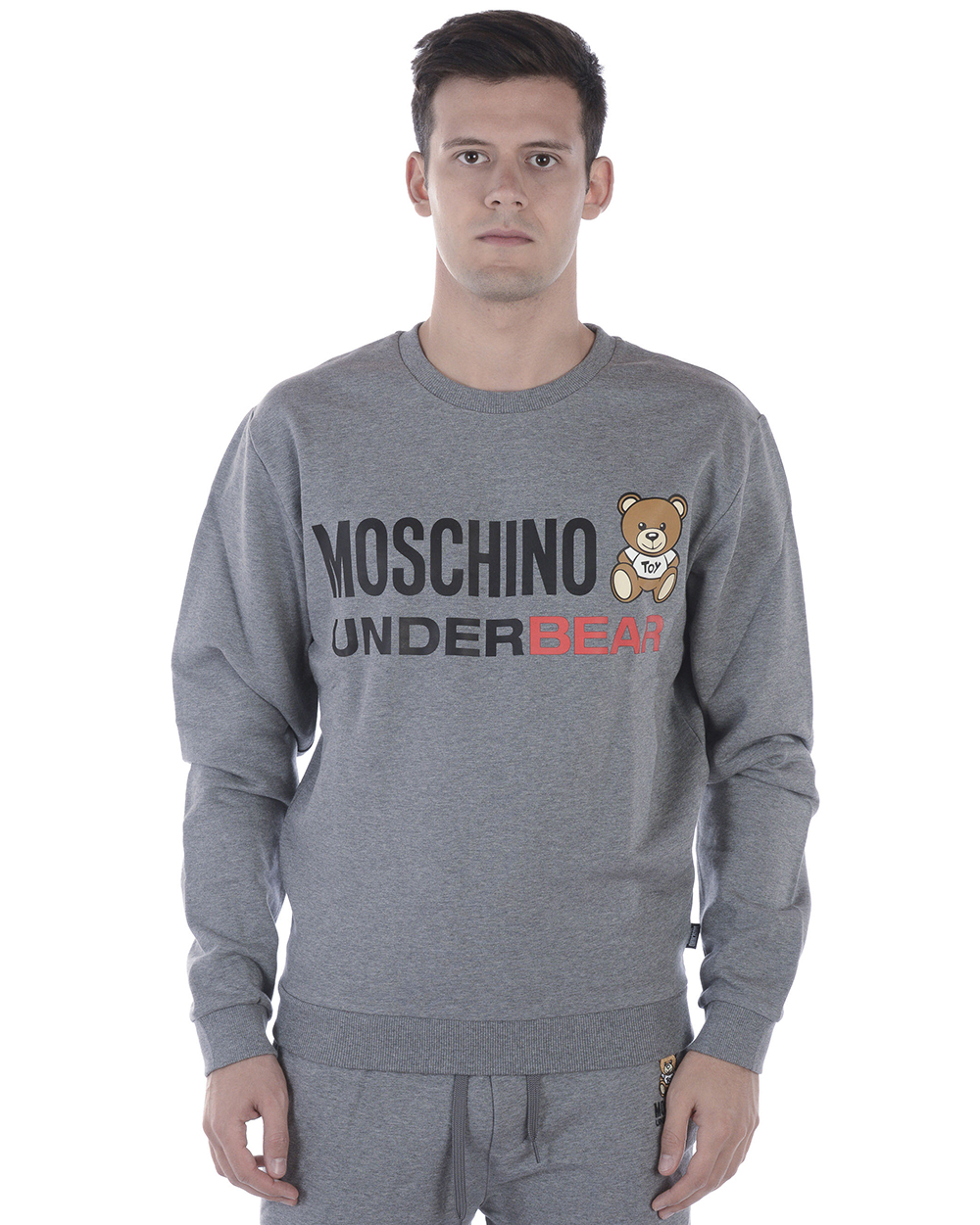Moschino Underwear Sweatshirt Hoodie Man Grey A17068104 506 Sz.M