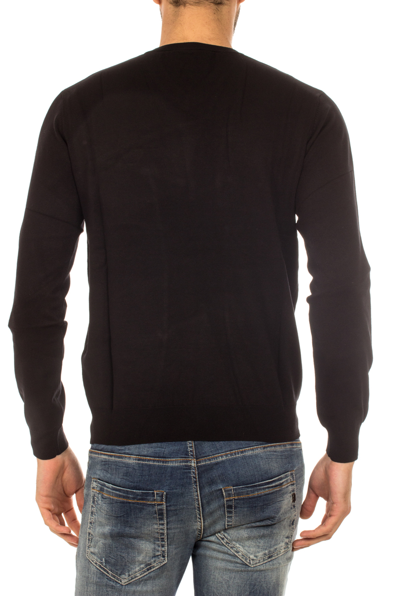 Armani Jeans AJ Sweater Pullover S/S Man Black 6X6MA46M0IZ 1200 Sz