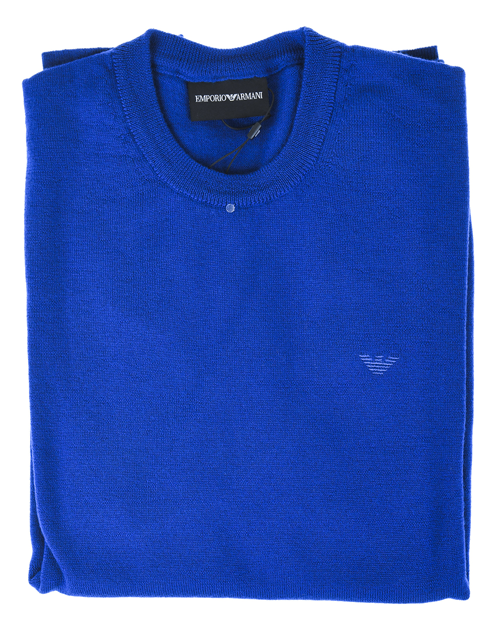 ニット・セーター EMPORIO ARMANI Men Sweater EM001052AF10013MB222 BLUE Emporio Armani Logo Wool Jumper Blue | Mainline Menswear