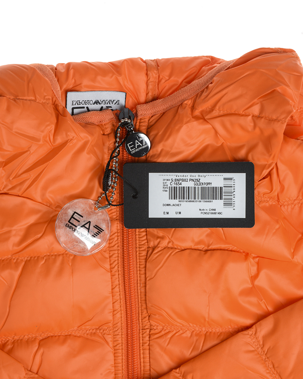orange ea7 jacket