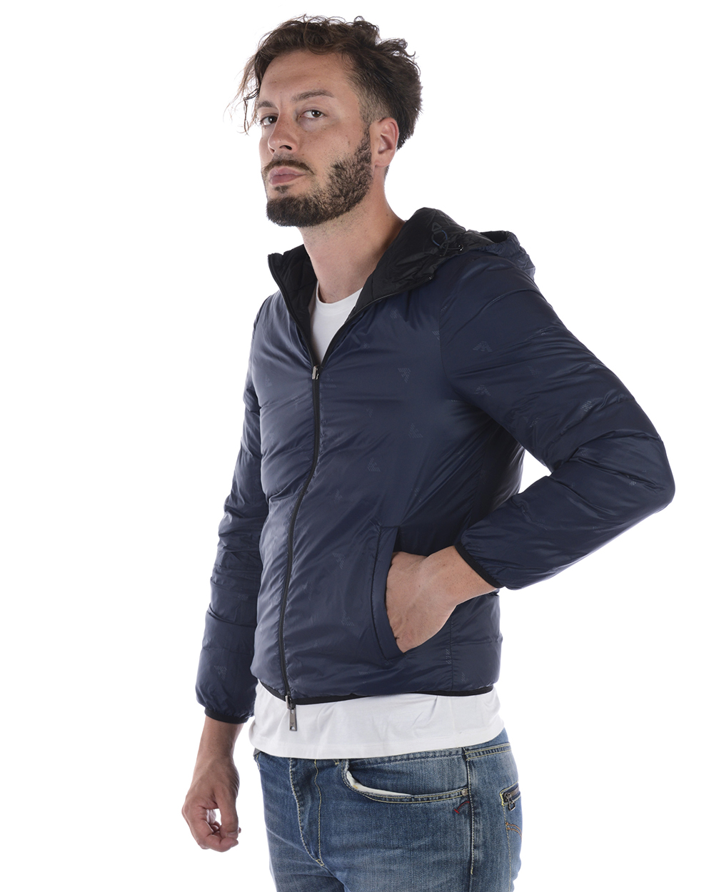 Emporio Armani Jacket DOUBLE FACE Man Black 8N1B511NJMZ 999 Emporio Armani Jacket DOUBLE FACE Man Black 8N1B511NJMZ 999