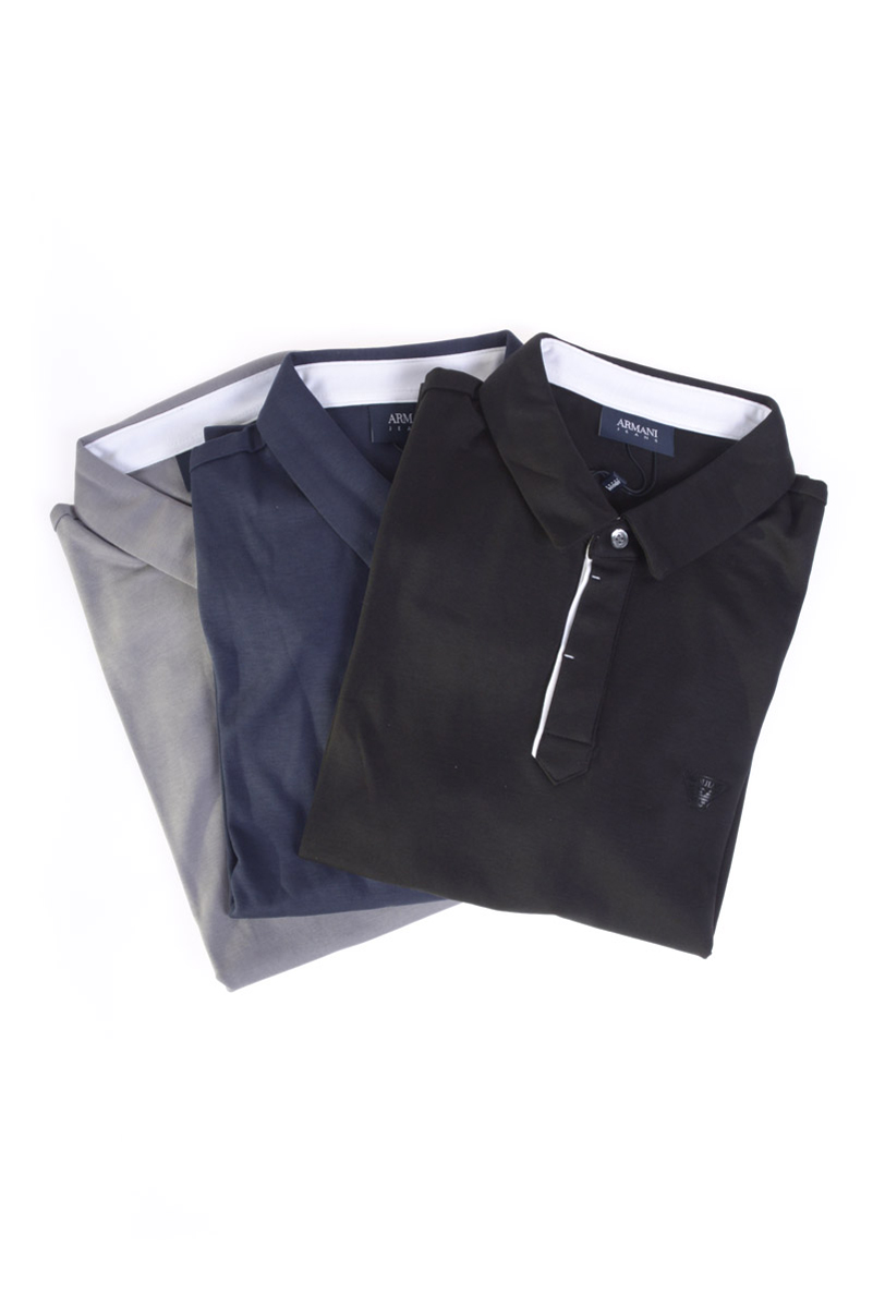 Armani Jeans AJ Polo Shirt Cotton Man Grey 3Y6F326JPRZ 1905