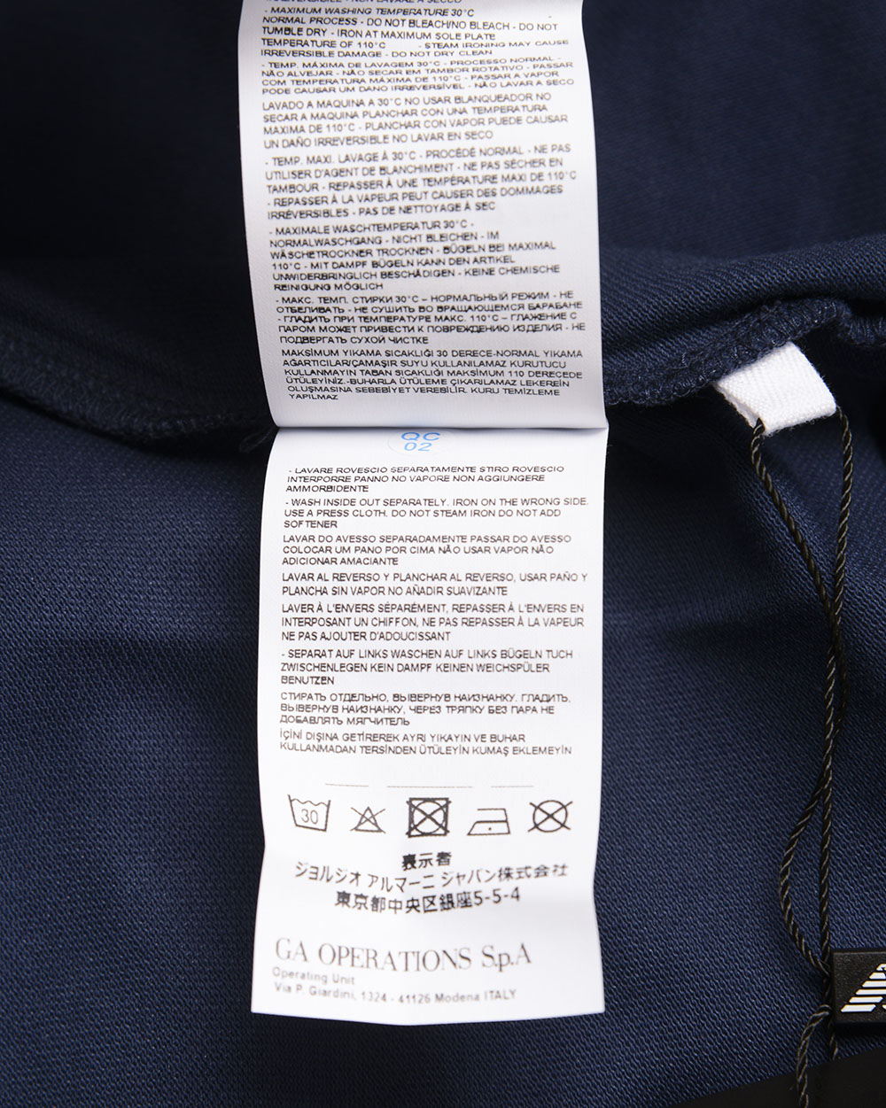 Emporio Armani EA7 Polo Shirt Cotton Man Blue 3ZPF52PJ04Z