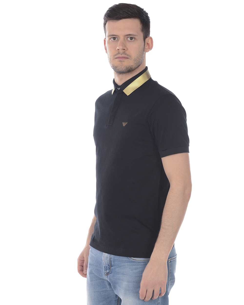 Emporio Armani Polo Shirt Cotton Man Black 3H1F69 1JPGZ 2 Sz