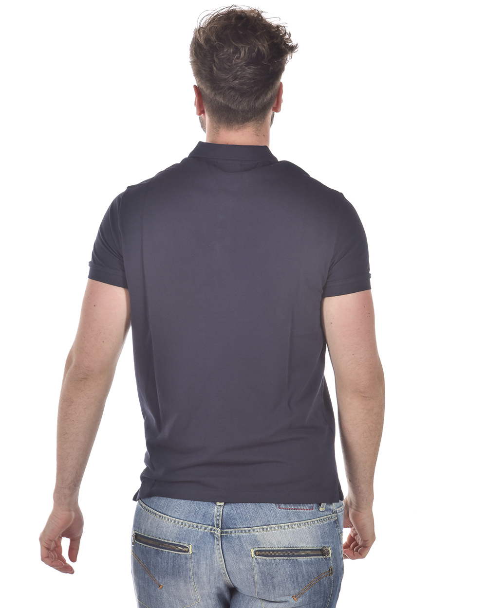 Emporio Armani Polo Shirt Cotton Man Blue 8N1F121J0SZ 939 Sz