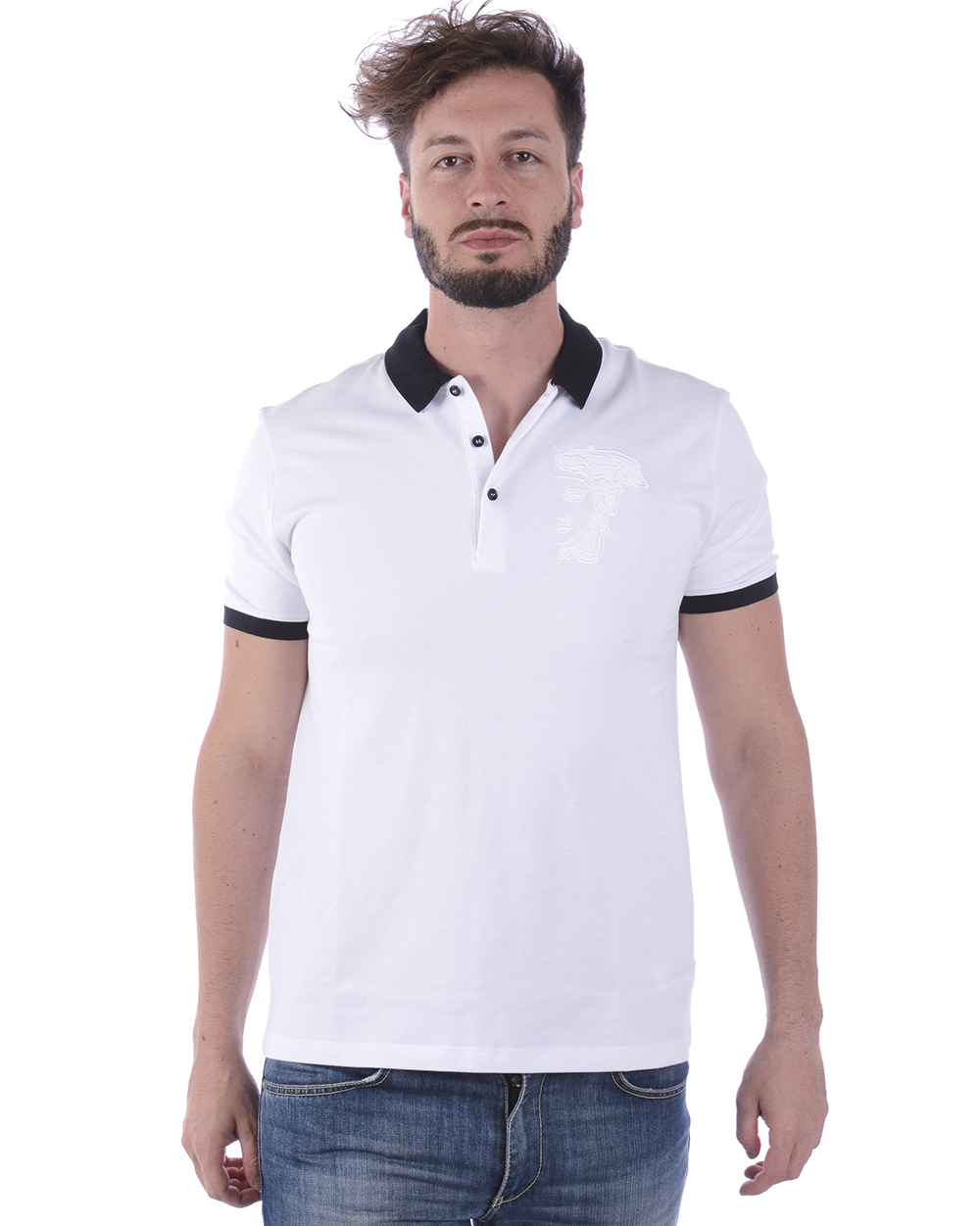 versace white polo t shirt