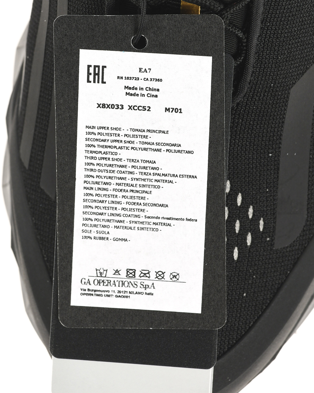 Shoes Sneaker EMPORIO ARMANI EA7 Man Sz. US 6 X8X033XCC52 Shoes Sneaker EMPORIO ARMANI EA7 Man Sz. US 6 X8X033XCC52