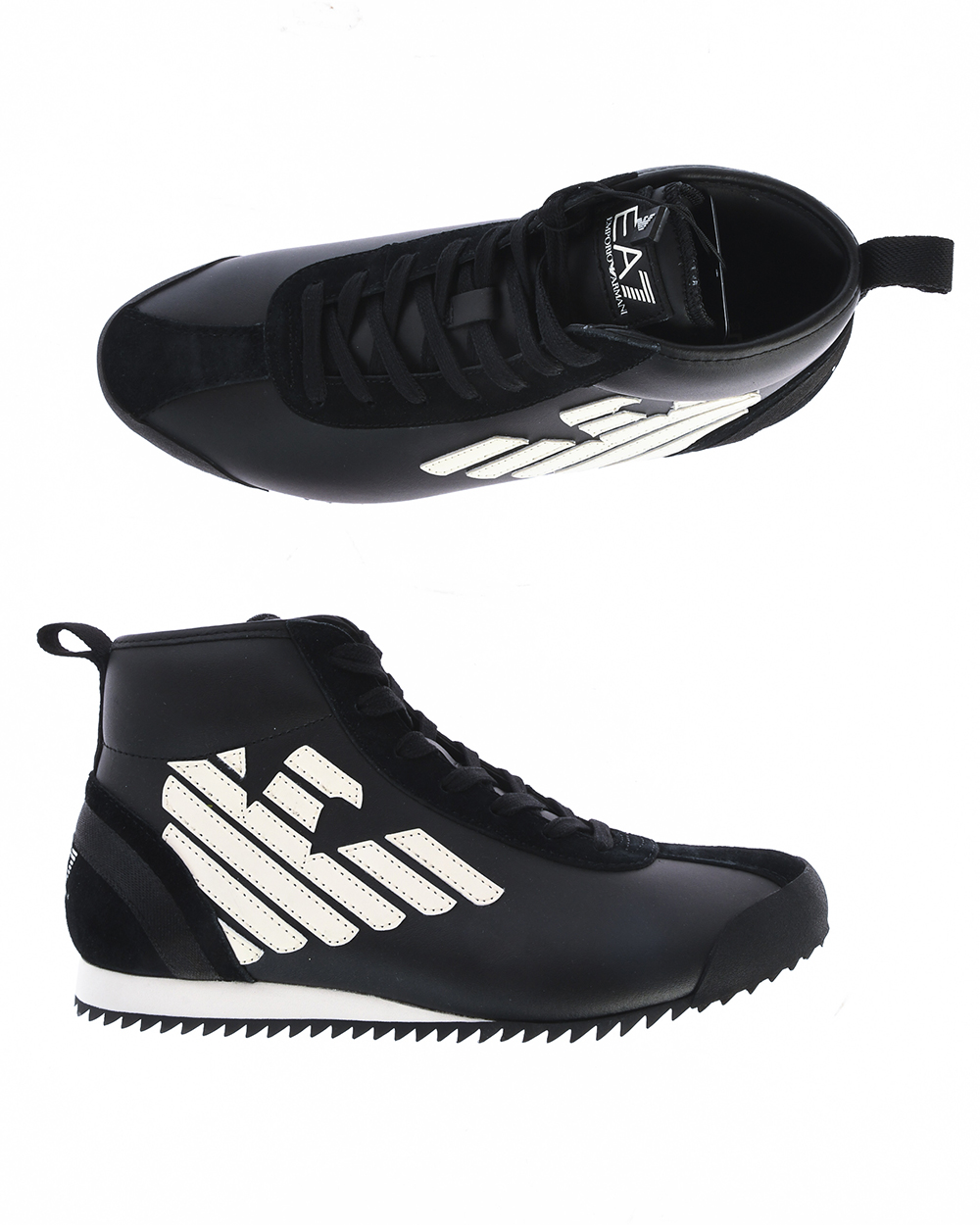 Shoes Sneakers EMPORIO ARMANI ea7 Shoes Leather Mens Black x8z015 xk108  a120 | eBay