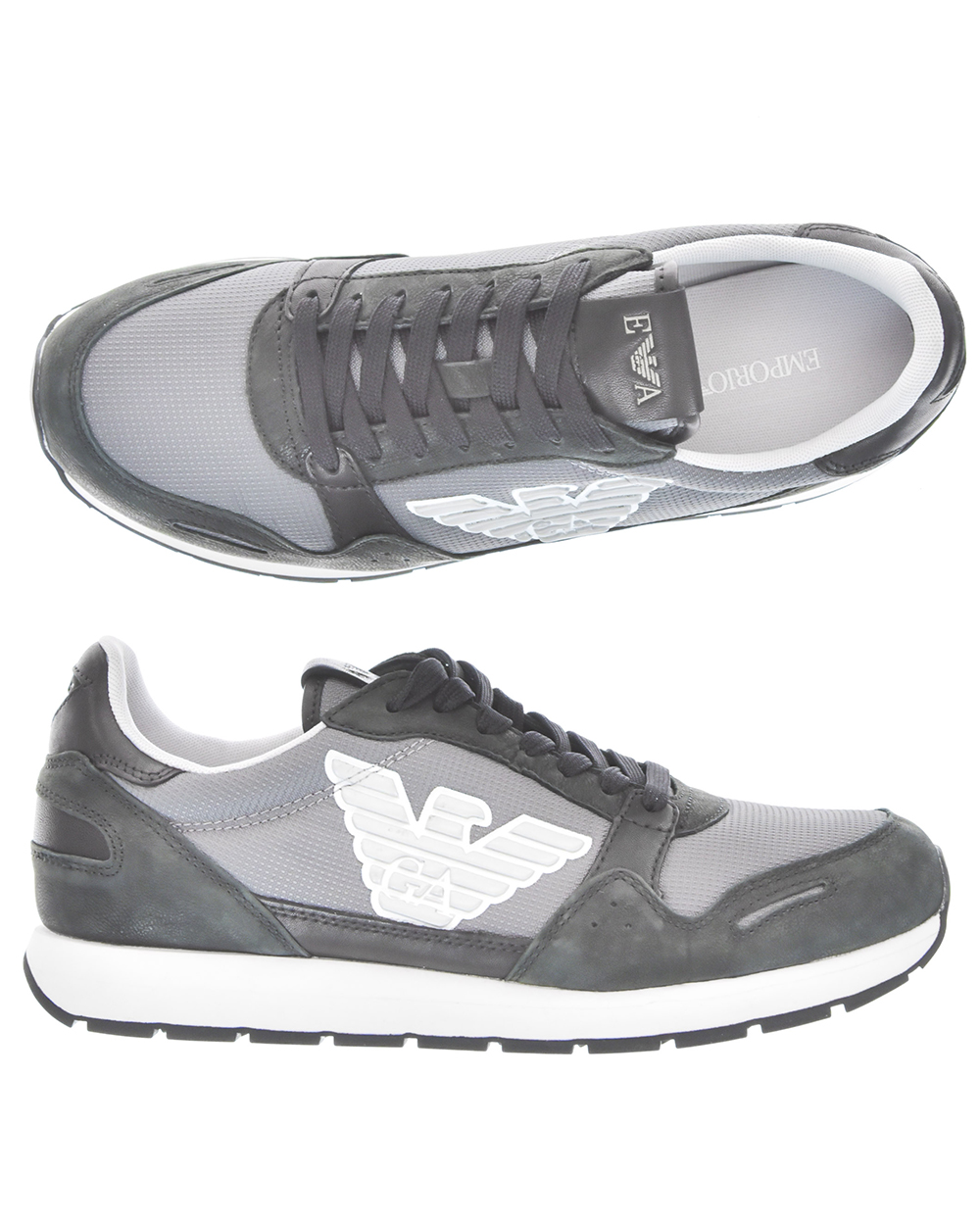 Emporio Armani Shoes Sneaker Man Black X4X215 XL199 A533 Sz