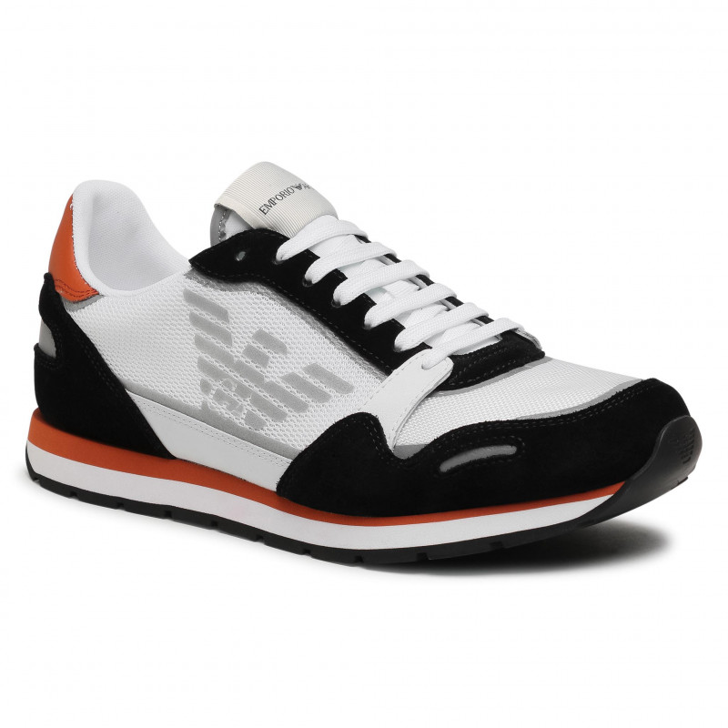【GIORGIO ARMANI】新品　箱付 Shoes Sneaker EMPORIO ARMANI Man Sz. US 10 X4X537XM678 Q093