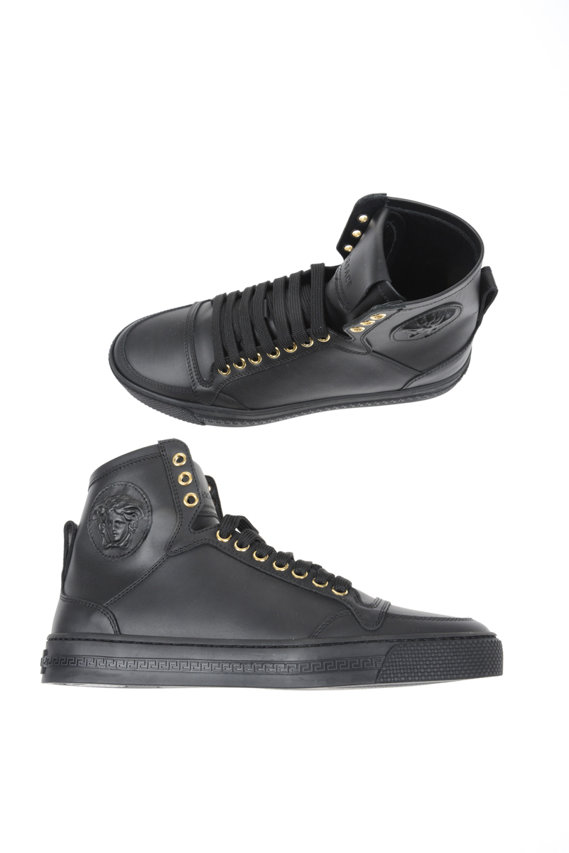 Stivaletti Scarpe Versace Sneaker Shoes Pelle Uomo Nero DSU5652DVGOG D410H  Tg 41 | eBay