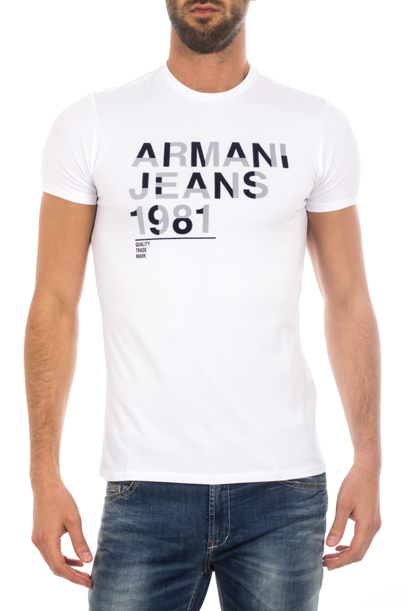 armani jeans t shirt white