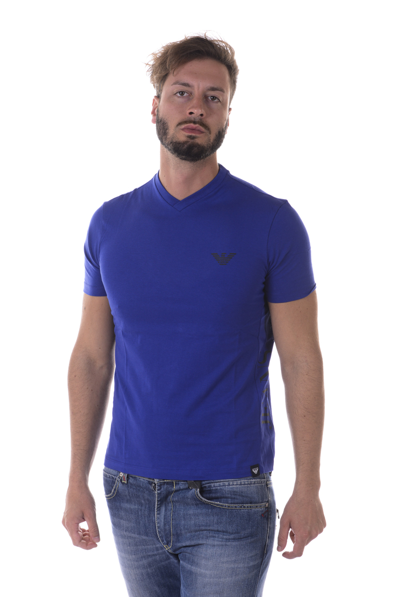 Armani Jeans T-Shirt Sweatshirt Man Blue 6Y6T166J00Z 1583 Sz