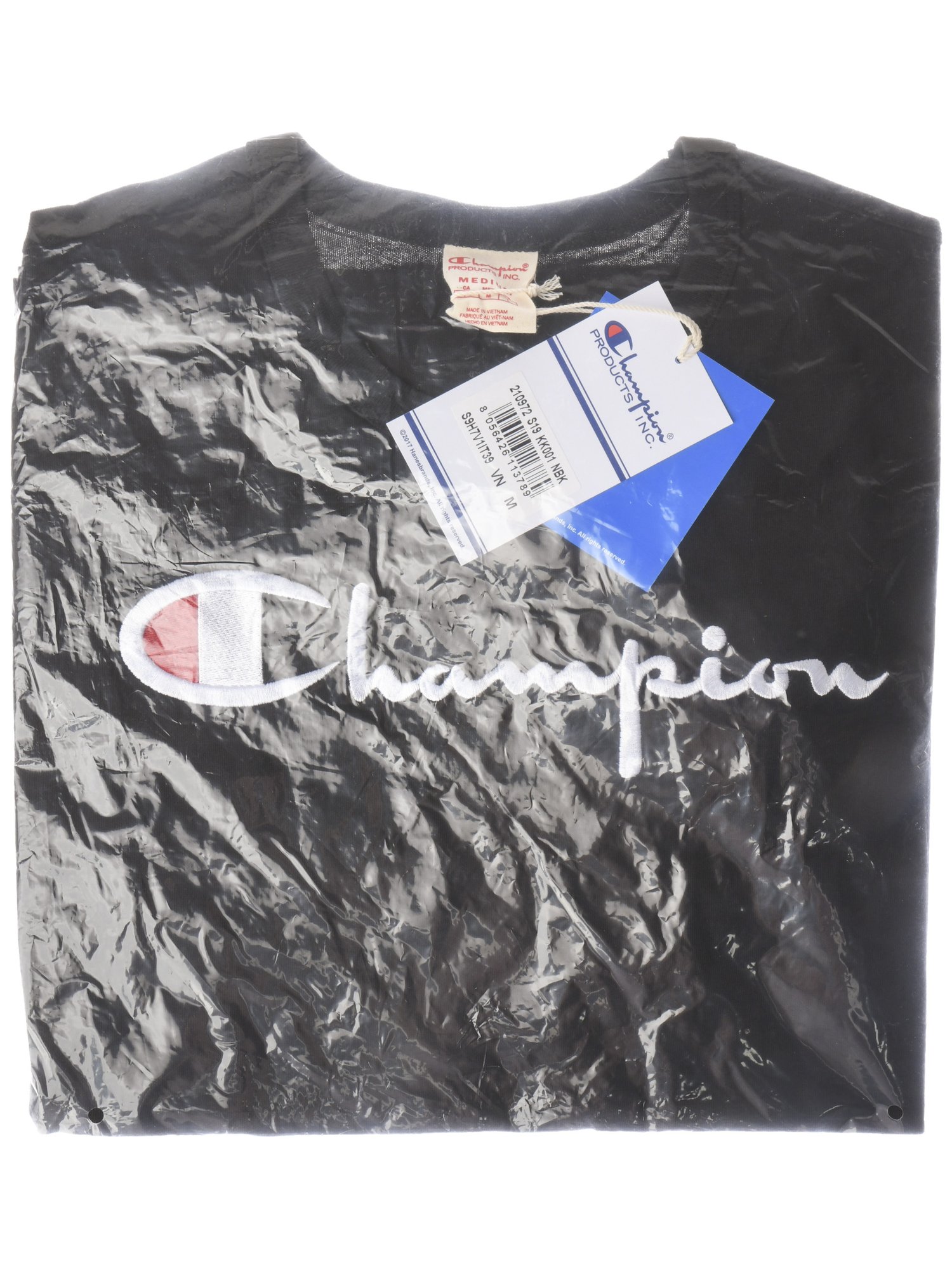 T-SHIRT CHAMPION MEN Tg. XL 210972 KK001 BLACK | eBay
