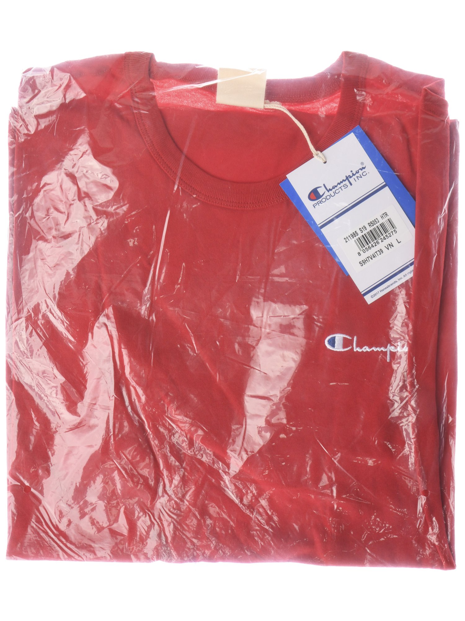 R Champion T-Shirt Sweatshirt Cotton Man Red 211985 RS053 Sz XL MAKE