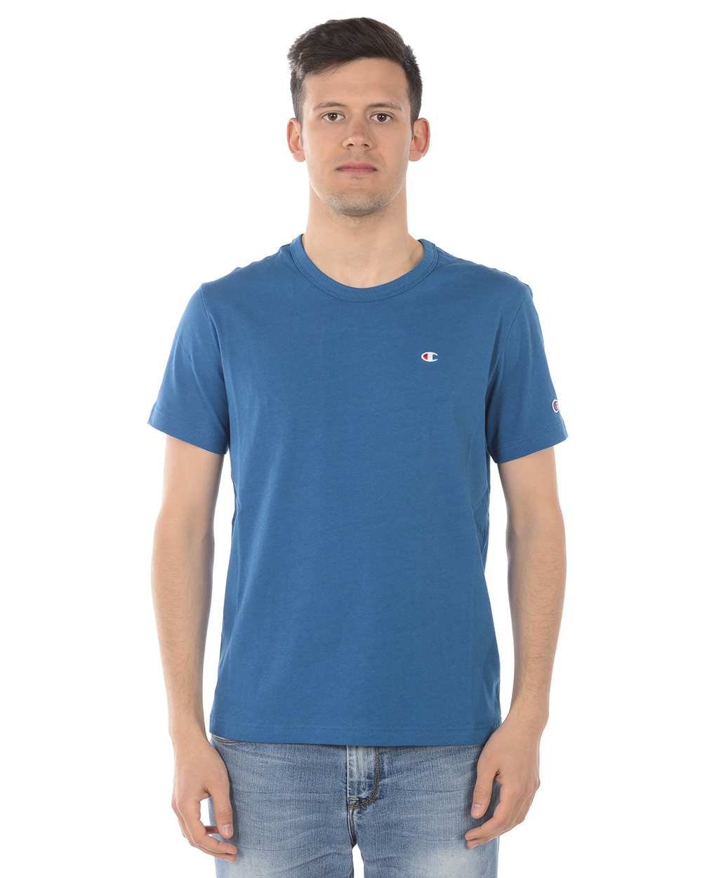 Champion T-Shirt Sweatshirt Cotton Man Blue 212974 BS092 Sz