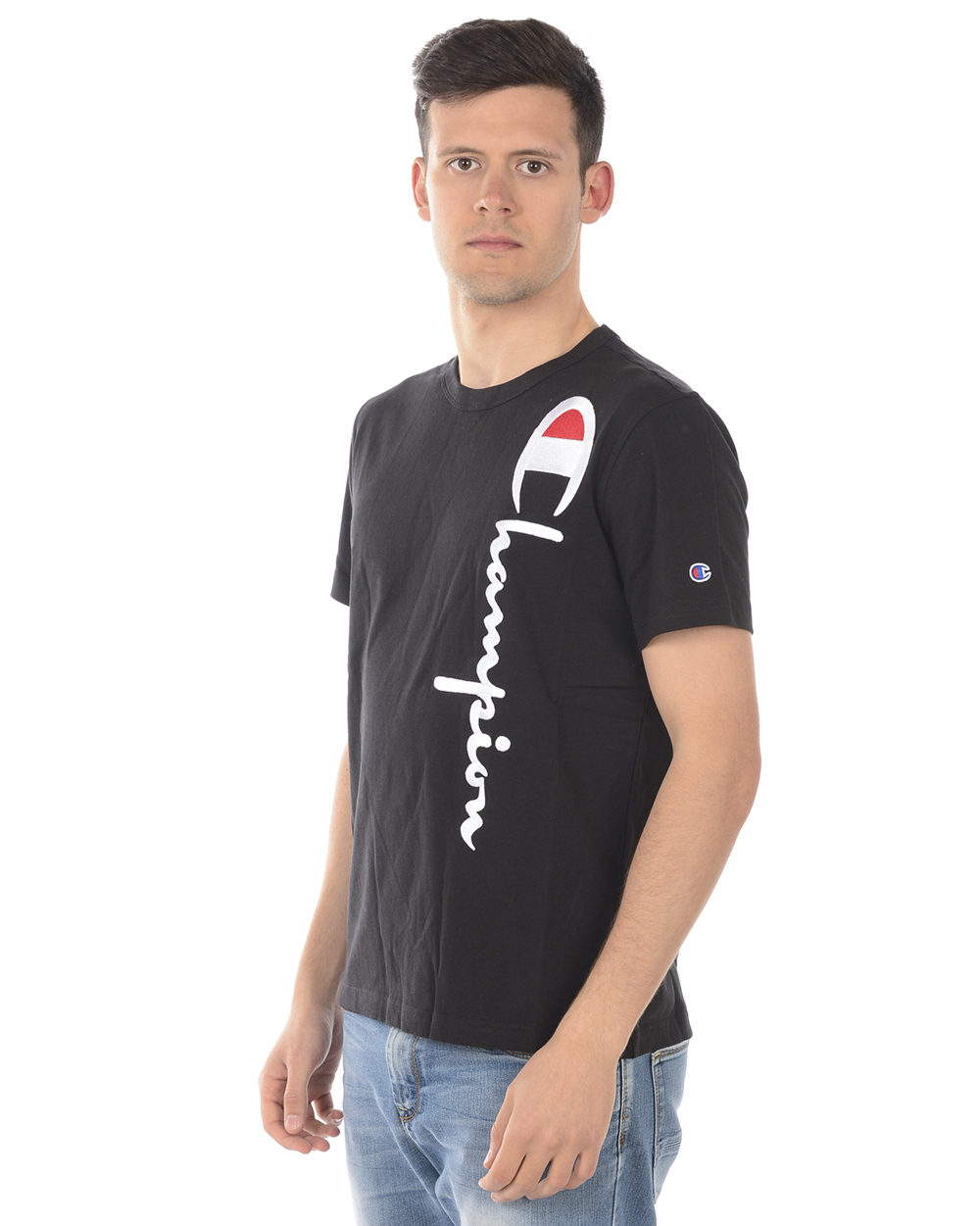 T-SHIRT CHAMPION MEN Tg. XL 212975 KK001 BLACK | eBay