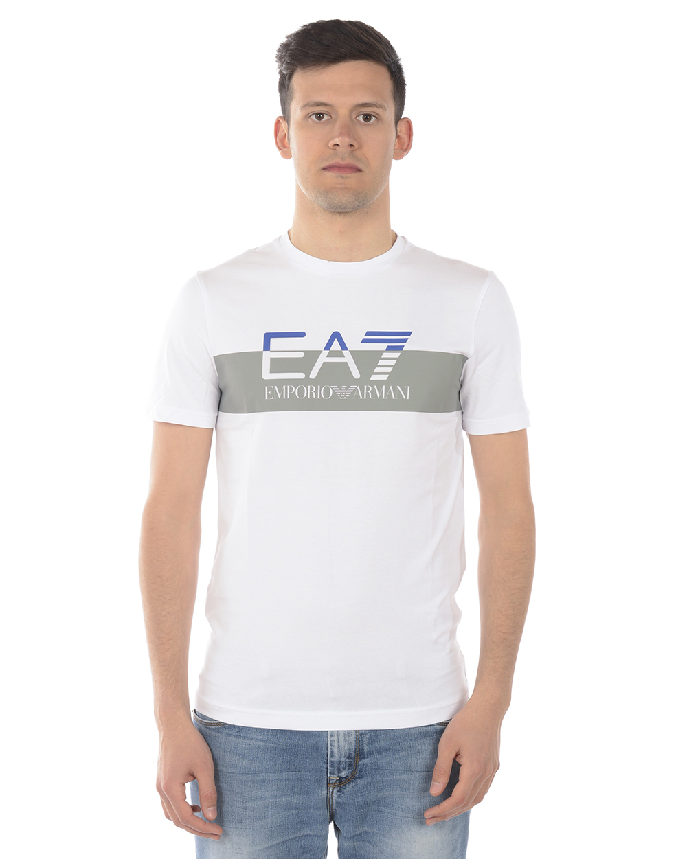☆EMPORIO  ARMANI ☆シャツ12A&ネクタイ Mercerised-jersey T-shirt with all-over jacquard eagle