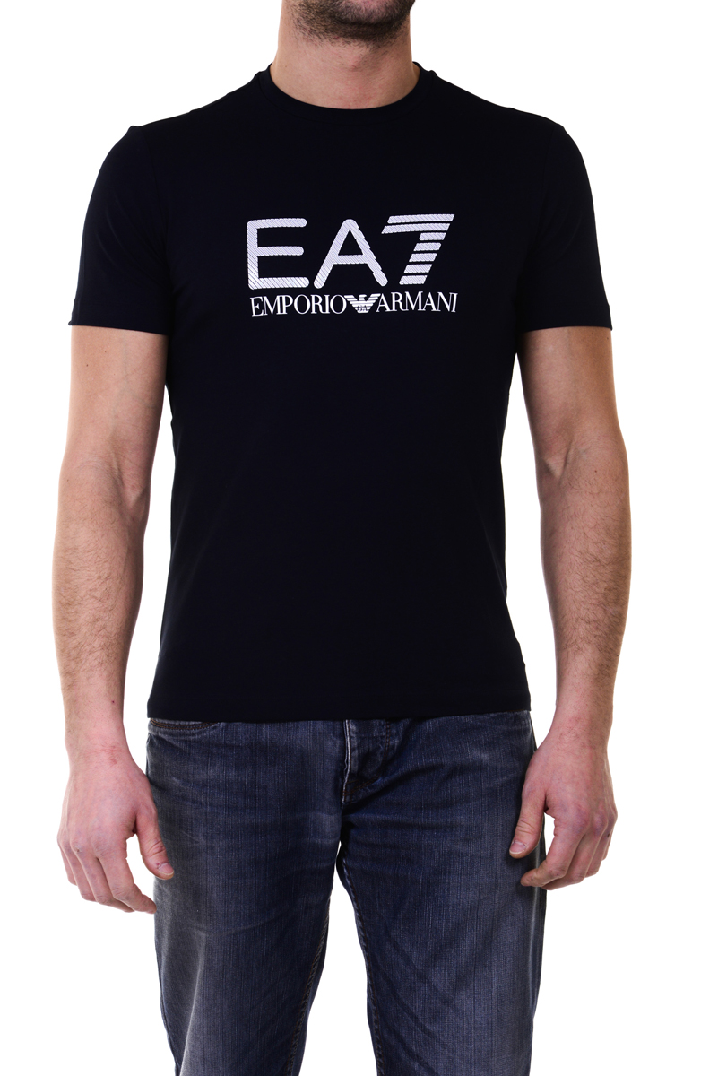 【即発】EMPORIO ARMANI Tシャツ EM000384 AF10779 UC001 Jersey T-shirt with embossed logo embroidery - EMPORIO