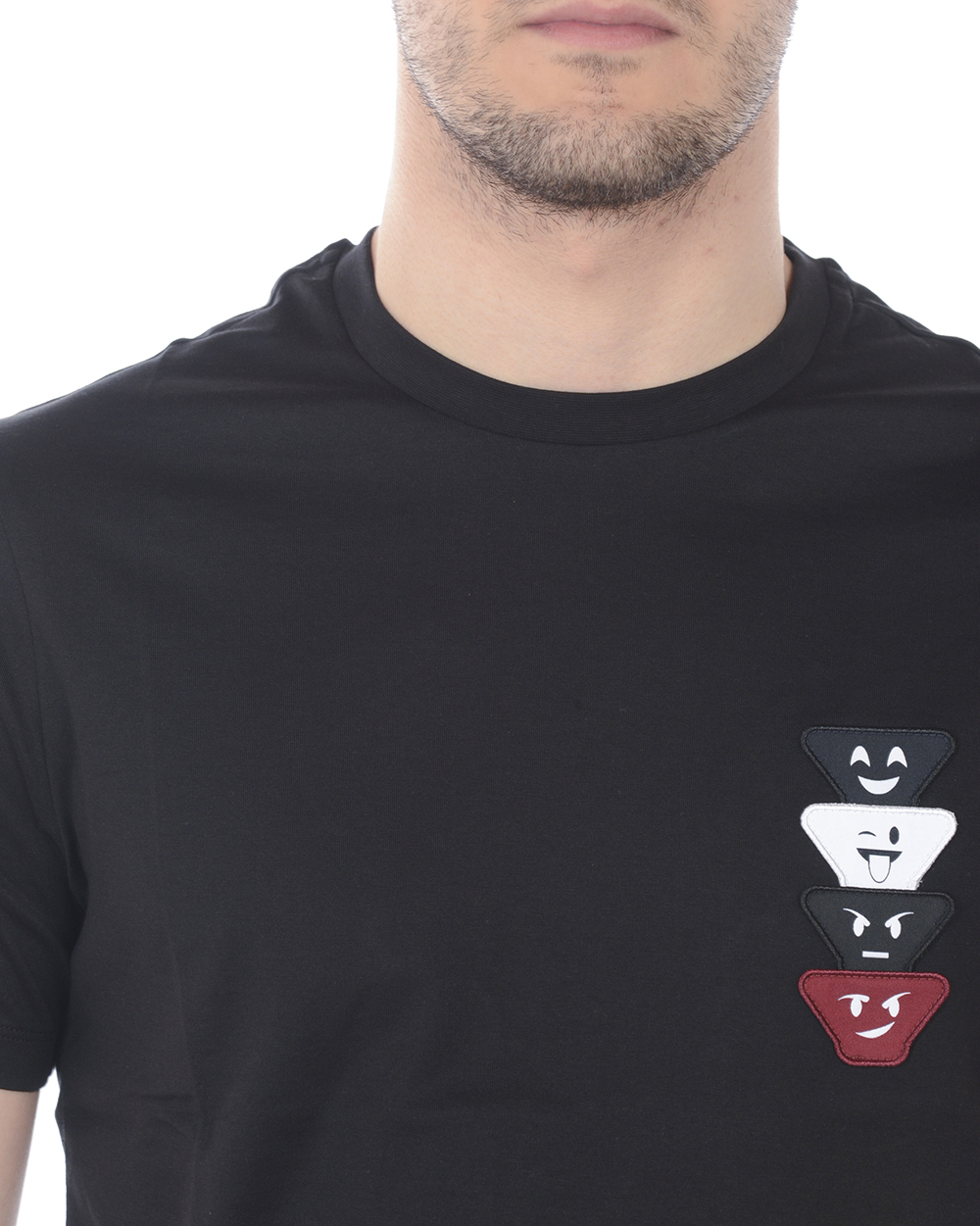 Tシャツ・カットソー EMPORIO ARMANI Men T Shirts 8N1T24 1JTZZ 0999 Black 3.jpg