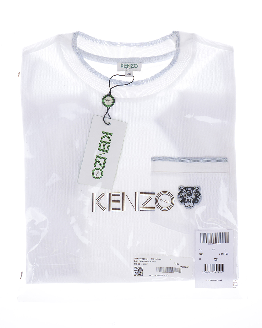 $ KENZO レディースジャケット 38 ホワイト Kenzo T Shirt Sweatshirt Cotton Woman White 981 2TS858 1 Sz